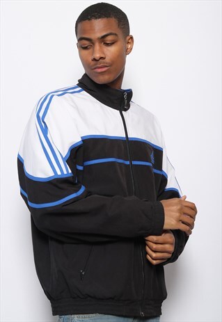 VINTAGE ADIDAS BIG LOGO TRACK JACKET BLACK