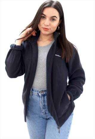 90'S RETRO NAVY FLEECE JACKET