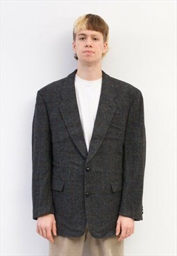 Vintage Men's UK 44 US Wool Blazer EU 54 Suit Jacket Coat 