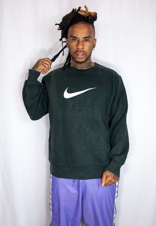 NIKE EMBROIDED SWOOSH VINTAGE SWEATER