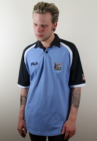 VINTAGE BLUE FILA POLO-SHIRT