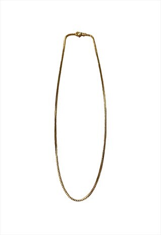 SILVER STAINLESS STEEL SLEEK CHAIN NECKLACE UNISEX