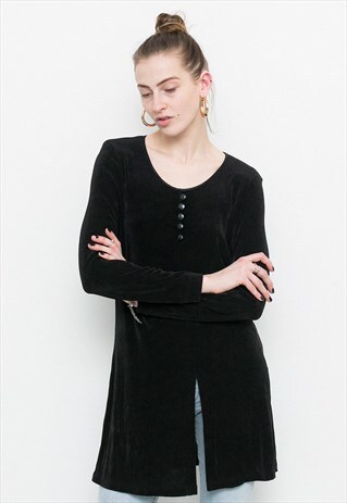 BLACK ELASTIC TUNIC