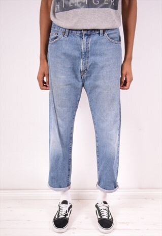 POLO RALPH LAUREN MENS VINTAGE JEANS W34 L30 BLUE 90S