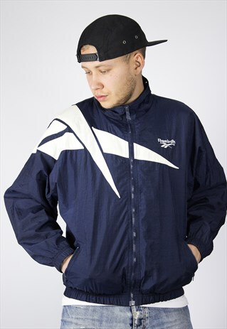 VINTAGE MENS REEBOK BIG LOGO SHORT JACKET