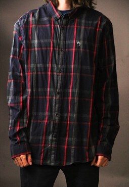 vintage checked shirt in XL