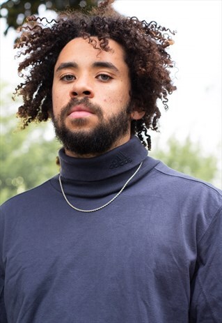 VINTAGE Y2K / 90'S ADIDAS TURTLENECK SWEATSHIRT IN BLACK