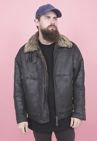 VINTAGE TYPE B-3 LEATHER AVIATOR FLIGHT JACKET /W002