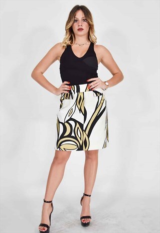 VERSACE JEANS COUTURE MULTICOLOUR ELEGANT VINTAGE SKIRT