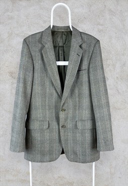 Magee Wool Blazer Irish Thornproof Green Check Tweed Medium