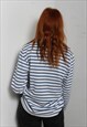 VINTAGE FRED PERRY STRIPED SWEATSHIRT BLUE