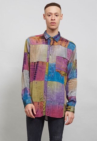 VINTAGE PATCHWORK 90'S C&A SHIRT