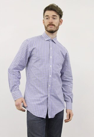 VINTAGE BLUE CHECKED TOMMY HILFIGER SHIRT