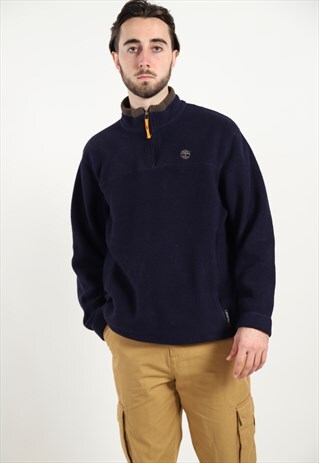 VINTAGE TIMBERLAND 1/4 ZIP FLEECE NAVY