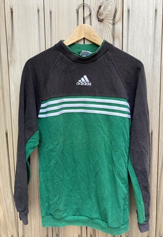 VINTAGE 90'S ADIDAS EMBROIDERED SWEATSHIRT RETRO MEDIUM