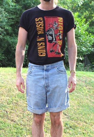 VINTAGE LEVI'S DENIM CUT OFF SHORTS - 32 WAIST - FESTIVAL