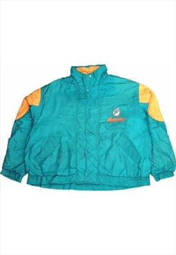 Vintage 90's NFL Puffer Jacket Miami Dolphins NFL Green,
