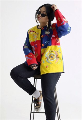 RARE VINTAGE PATCHWORK EMBROIDERED JACKET