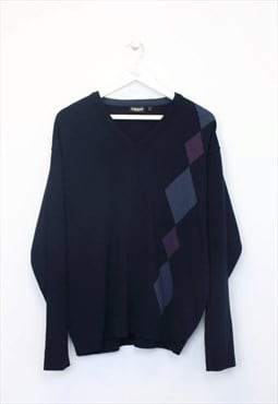 Vintage Natural knit sweatshirt in black. Best fits L