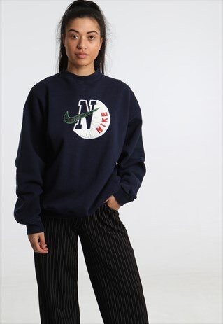 90S NIKE EMBROIDERED SPELLOUT SWEATSHIRT