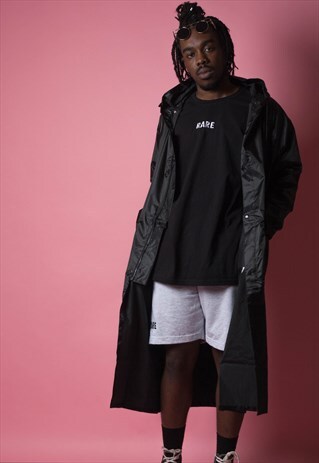 BLACK LONGLINE WATERPROOF JACKET