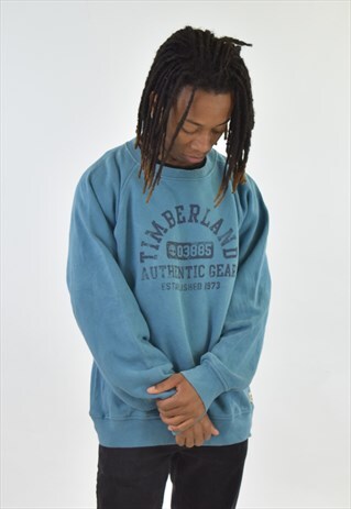 VINTAGE BLUE TIMBERLAND 90S SWEATSHIRT JUMPER