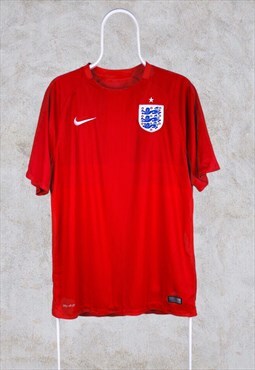Nike England Football Shirt 2014 Away Red Large