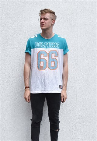 MIAMI DOLPHINS LARGE LOGO T SHIRT SIZE L