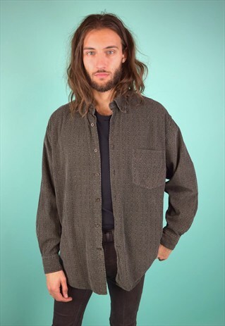 VINTAGE 90'S CORDUROY CHECKED SHIRT
