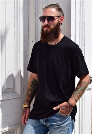 BLACK T SHIRT 3 PACK PLAIN BLACK TEE'S