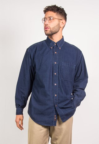 VINTAGE CHECK PATTERN CORD SHIRT
