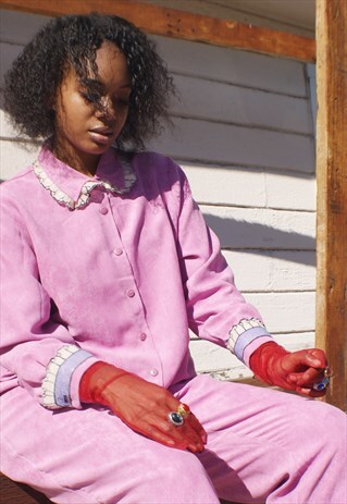 UNIQUE PINK ULTRA SUEDE SUIT