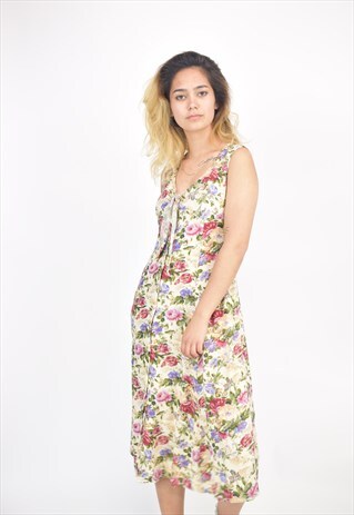 VINTAGE 90'S FLORAL MAXI DRESS