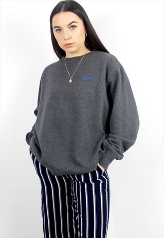 90'S RETRO GREY OVERSIZED SWEATSHIRT