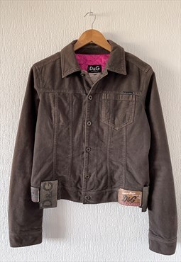Vintage DOLCE GABBANA Trucker Jacket Patchwork Coat 90s