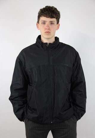 VINTAGE CALVIN KLEIN FLEECE LINED BLACK JACKET