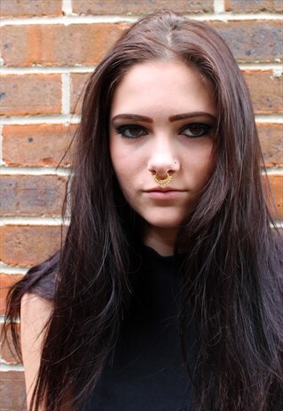 GOLD FAN FAUX SEPTUM RING