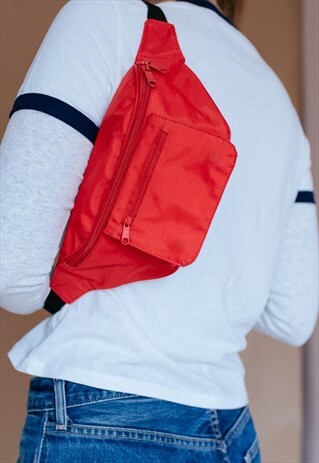 VINTAGE 90S' RED UNISEX BUM BAG