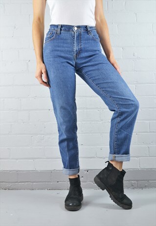 VINTAGE LEVI'S 550 MID BLUE TAPERED MOM JEANS