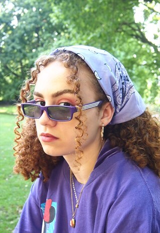 PURPLE 90S RETRO SMALL SUNGLASSES