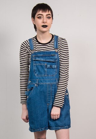 VINTAGE 90'S DARK BLUE DENIM DUNGAREES