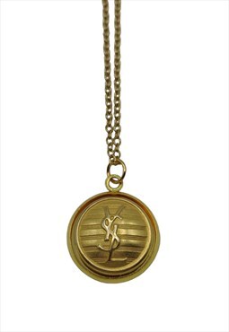 Authentic Yves Saint Laurent button Reworked, Golden