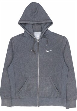 Nike 90's Swoosh Zip Up Hoodie Large Grey