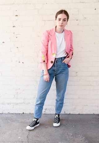 90'S VINTAGE KENZO DEFILE STATMENT PINK JACKET BLAZER