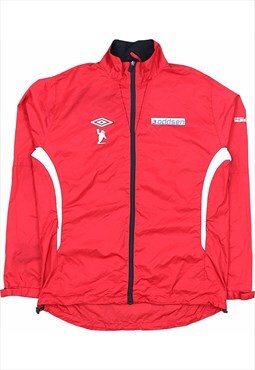 Umbro 90's Retro Track Jacket Zip Up Windbreaker Large Red