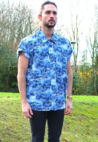 VINTAGE 90S HAWAIIAN USA SHIRT - LARGE - FESTIVAL COCKTAIL