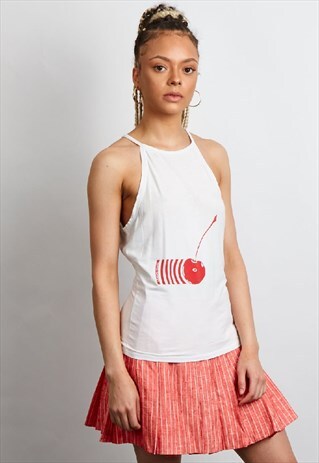 RARE VINTAGE 90'S ARMANI WHITE TANK TOP