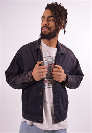 LEVI'S MENS VINTAGE DENIM JACKET LARGE NAVY BLUE 90S
