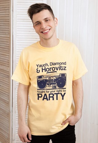RIGHT TO PARTY T SHIRT - HIP HOP NY NEW YORK GHETTOBLASTER