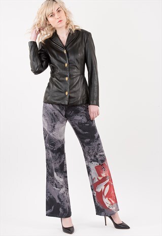 FLARED PRINTED FESTIVAL JEANS